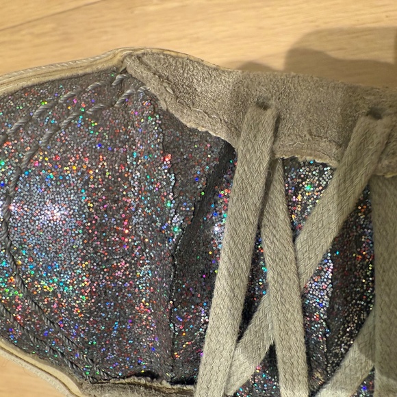 Golden Goose women's high top 'slide' style silver with purple/maroon size 39 - Picture 5 of 10